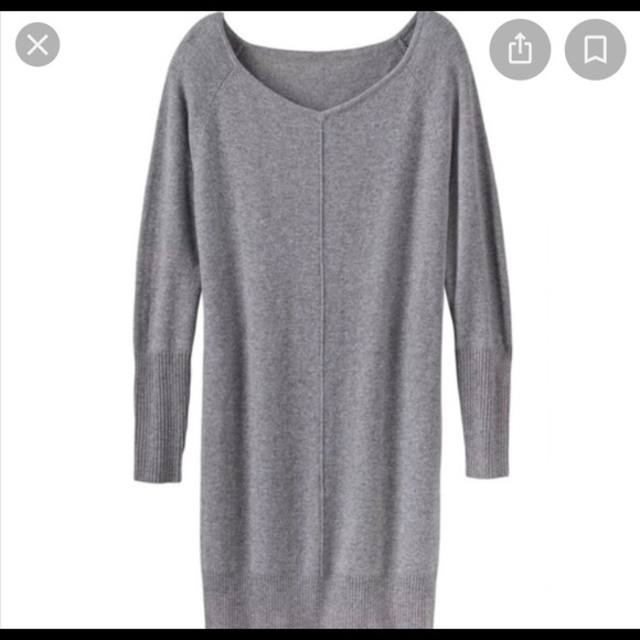 NEW Athleta Gray Cashmere Ari Mudra Sweater Dress - Picture 2 of 7